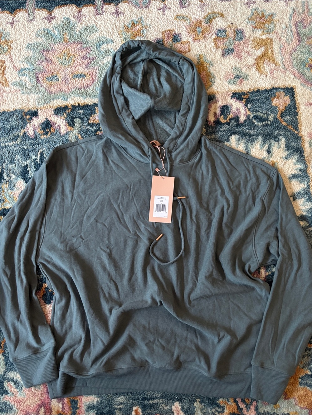 Eberjey size medium so comfy Relaxed Hoodie Sweatshirt in Slate Blue-Green